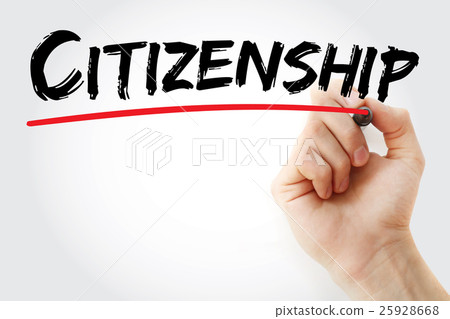 Hand writing Citizenship with marker Hand writing Citizenship with marker 25928668