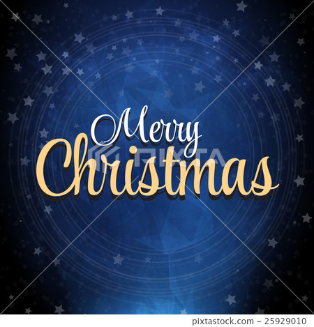 Merry Christmas blue background with snow and 25929010