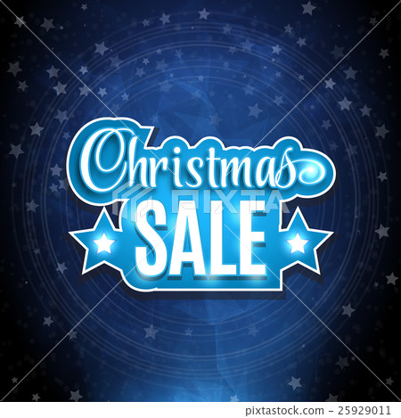 Frame with the words Christmas Sale. Background on 25929011