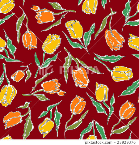 Tulip pattern - Stock Illustration [25929376] - PIXTA