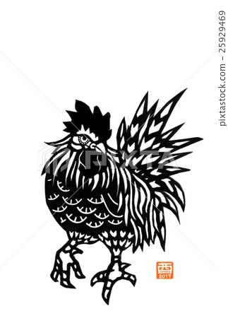 2017 Rooster Year's cards Monochrome characters None 2017 Rooster Year's cards Monochrome characters None 25929469