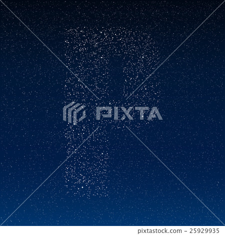 Vector abstract alphabet of stars. The starry sky. Vector abstract alphabet of stars. The starry sky. 25929935