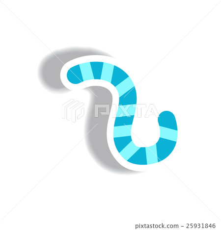 stylish icon in paper sticker style insect 25931846