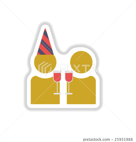 Vector illustration in paper sticker style New Vector illustration in paper sticker style New 25931988
