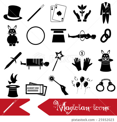 magician and magic theme set of icons eps10 magician and magic theme set of icons eps10 25932023
