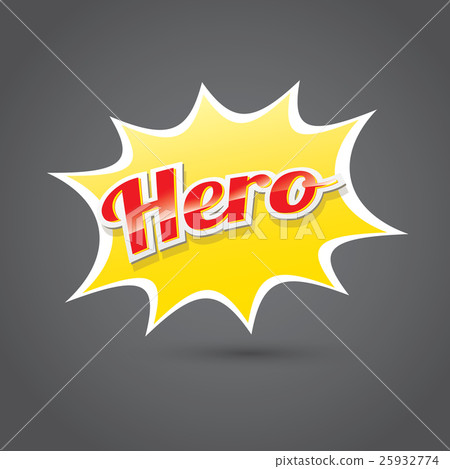 super hero label or sign. super hero label or sign. 25932774