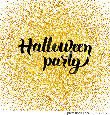Halloween Party Gold Greeting Card Halloween Party Gold Greeting Card 25933007