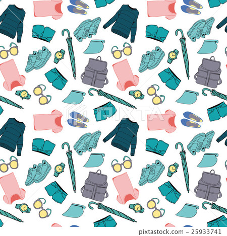 Background of summer outfit collection. 25933741