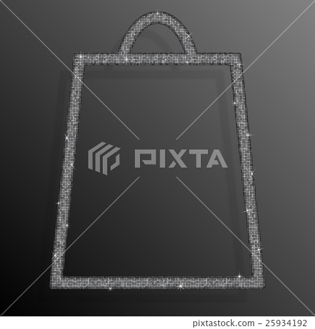 Silver Sequins Shopping Bag. Glitter. Sale, offer. 25934192