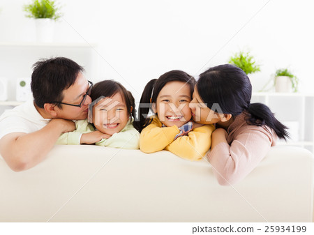 happy asian family in the living room happy asian family in the living room 25934199