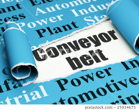 Manufacuring concept: black text Conveyor Belt Manufacuring concept: black text Conveyor Belt 25934673