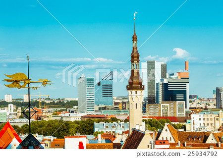 Scenic View Landscape Old City Town Tallinn In Scenic View Landscape Old City Town Tallinn In 25934792