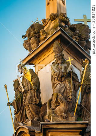 Close up of the Holy Trinity Column. Statue near Close up of the Holy Trinity Column. Statue near 25934825