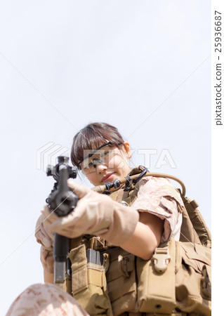 生存遊戲軍事女性形象 25936687