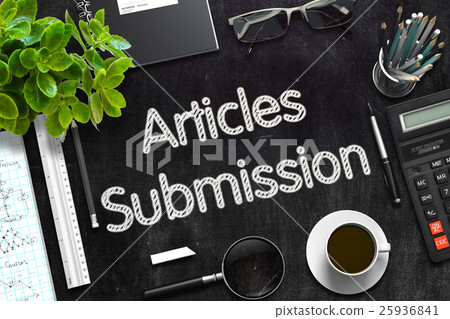 Black Chalkboard with Articles Submission. 3D Black Chalkboard with Articles Submission. 3D 25936841