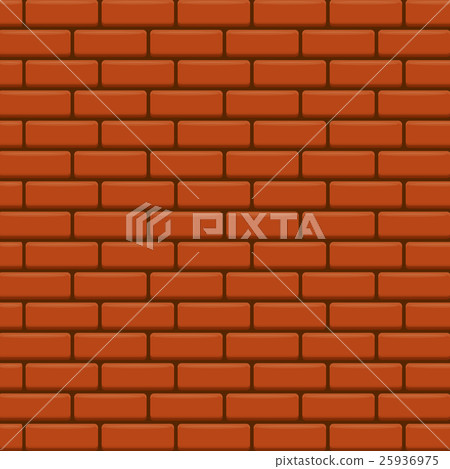 red brick wall vector background. 25936975