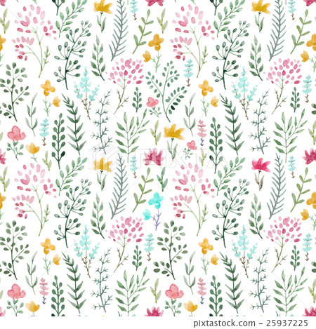 Watercolor floral pattern 25937225