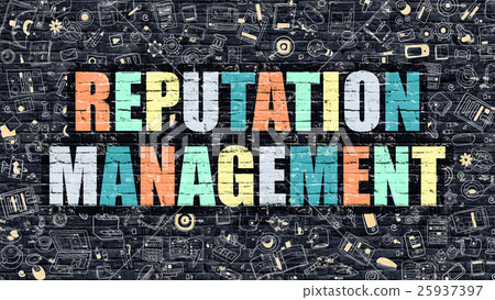 Reputation Management in Multicolor. Doodle Design 25937397
