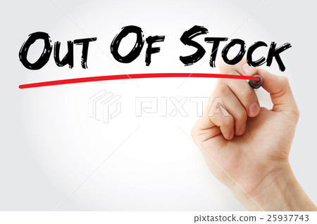 Hand writing Out Of Stock with marker Hand writing Out Of Stock with marker 25937743