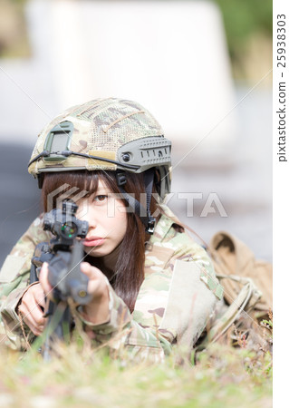 Survival game Military female image 25938303