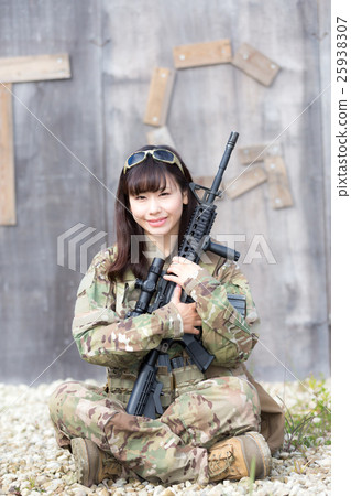 生存遊戲軍事女性形象 25938307
