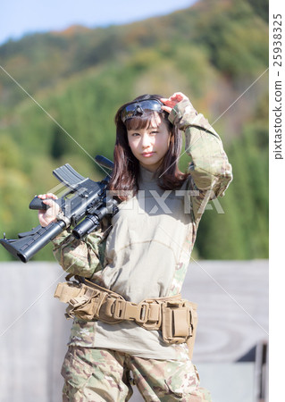 Survival game Military female image 25938325