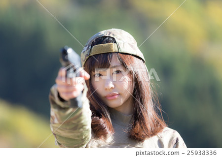 生存遊戲軍事女性形象 25938336