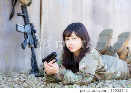 Survival game Military female image Survival game Military female image 25938342