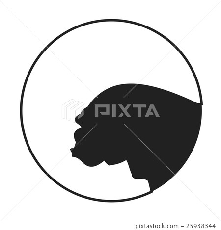Silhouette of a dog head bulldog Silhouette of a dog head bulldog 25938344