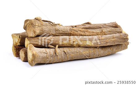 Liquorice roots isolated on white background Liquorice roots isolated on white background 25938550