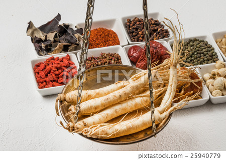 高麗人參和中藥保健食品中藥和人參 25940779