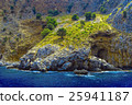 Rocky cliffs covered with trees in Alanya 25941187