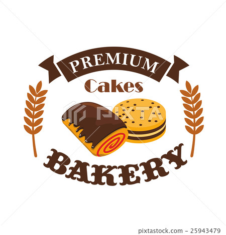 Bakery, pastry shop vector busniess label emblem 25943479