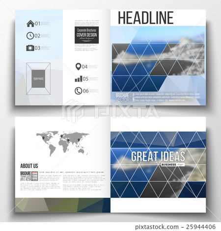 Set of square design brochure template. Colorful Set of square design brochure template. Colorful 25944406