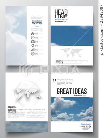 Stock Illustration: Set of business templates for brochure, magazine