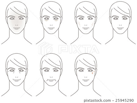 Aging men with facial skin 25945290