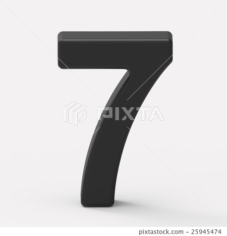 3d black number 7 - Stock Illustration [25945474] - PIXTA