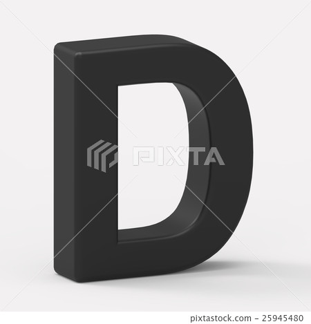 left black letter D - Stock Illustration [25945480] - PIXTA