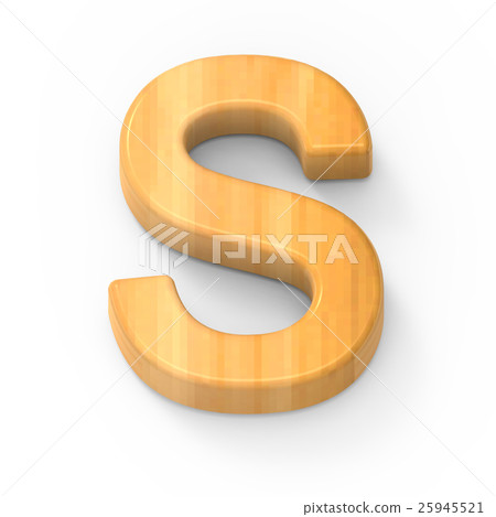 wood color letter S 25945521