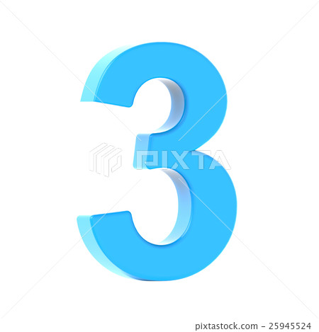 light blue number 3 25945524
