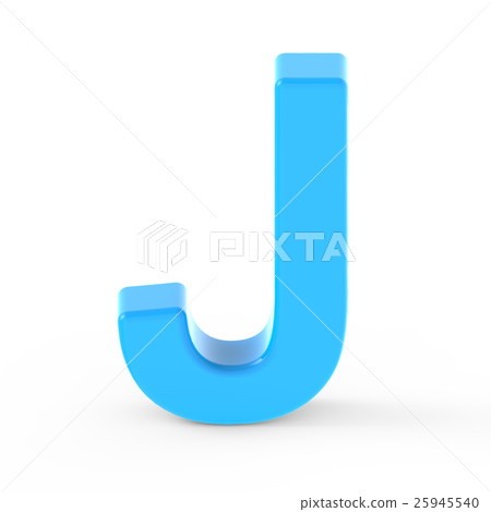 light blue letter J - Stock Illustration [25945540] - PIXTA