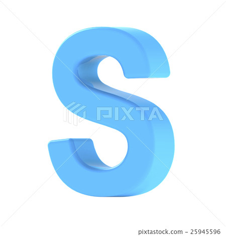 light blue letter S - Stock Illustration [25945596] - PIXTA