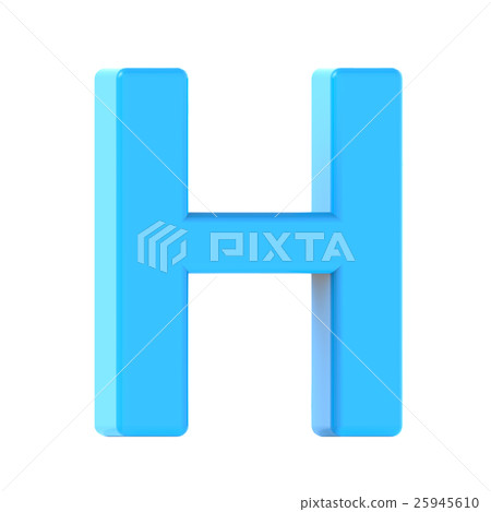 light blue letter H 25945610