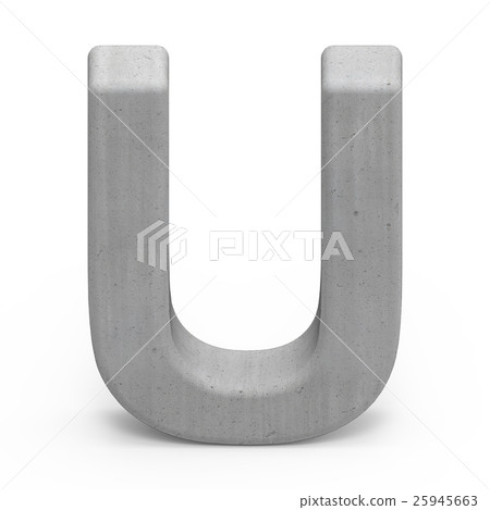 concrete letter U 25945663