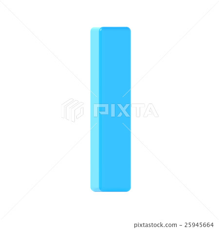 light blue letter I 25945664