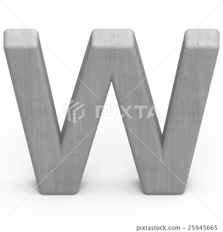 concrete letter W 25945665