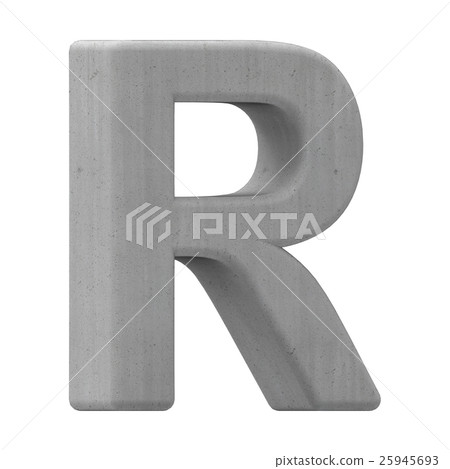 concrete letter R - Stock Illustration [25945693] - PIXTA
