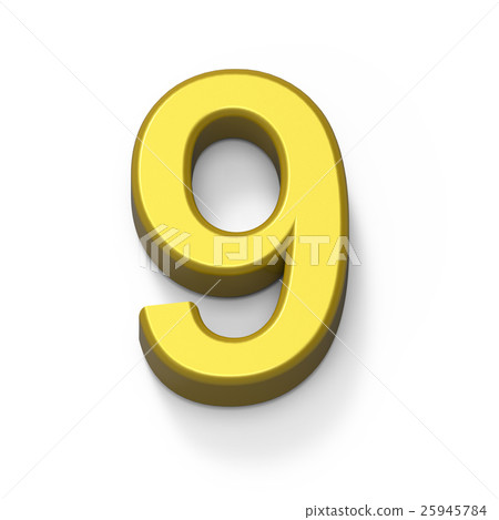 Matte gold number 9 Matte gold number 9 25945784