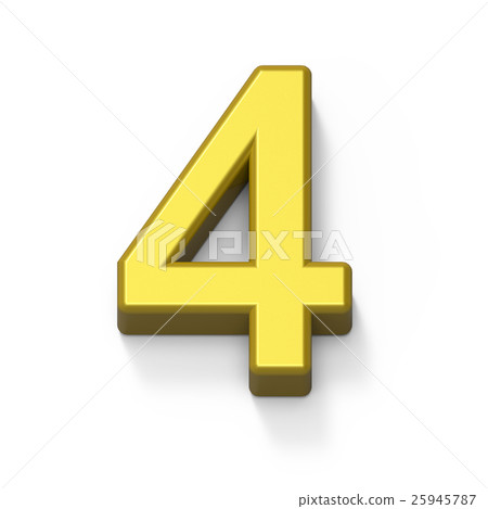 Matte gold number 4 Matte gold number 4 25945787