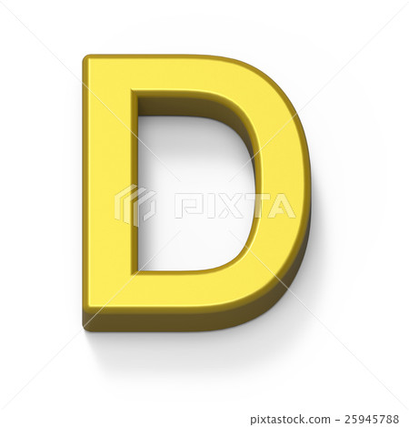 Matte gold font D Matte gold font D 25945788